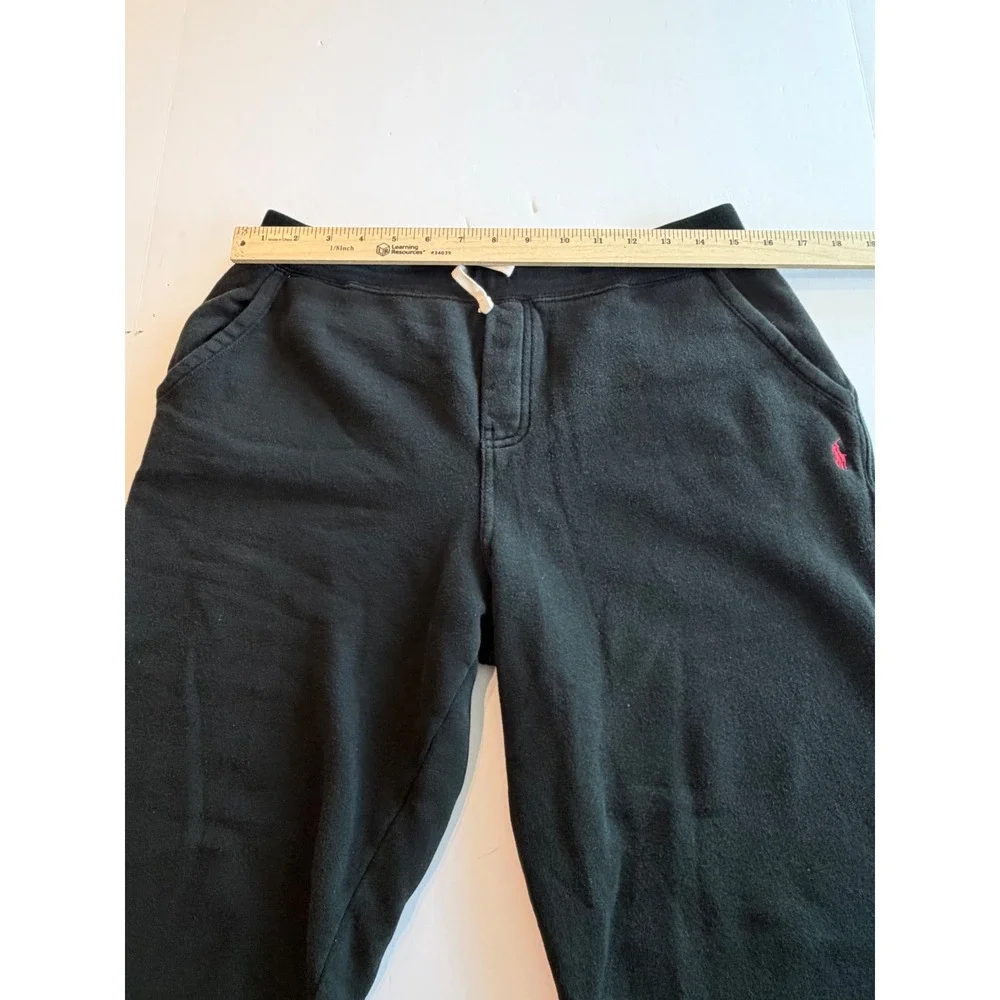 Polo Ralph Lauren Kids XL 18-20 Black Fleece Joggers Red Pony Sweatpants